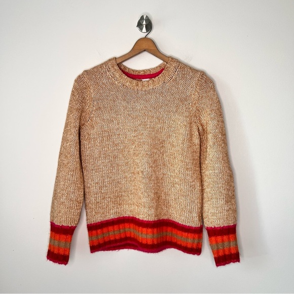 GAP Crewneck Knit Sweater with Color Block Trim - Picture 2 of 13